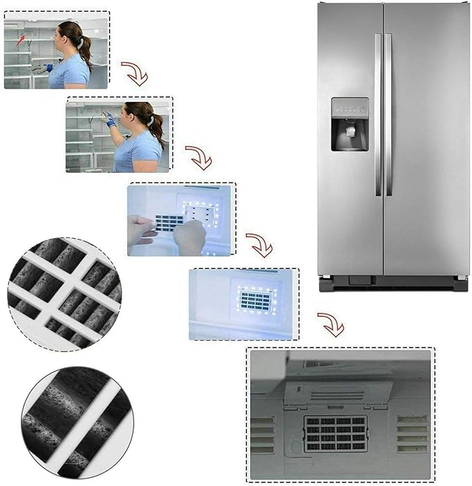 3Pack W10311524 Air Filter for Whirlpool Refrigerator