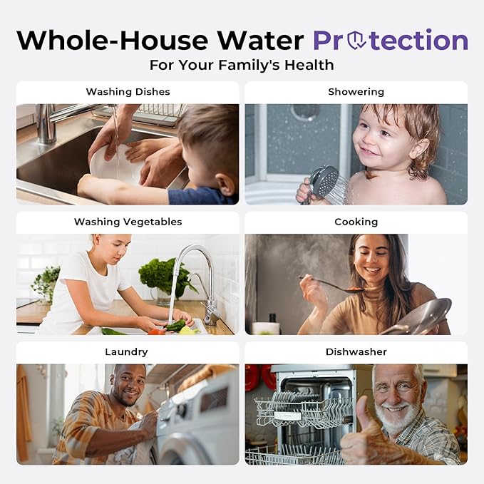 iSpring F3WGB31BDS Anti-Scale Whole House Water Filter Replacement Pack, Reduces up to 99% Chlorine, Scale, Odor, and Sediments, Up to 12 Months, 4.5” x 10”, Fits WGB31B-DS