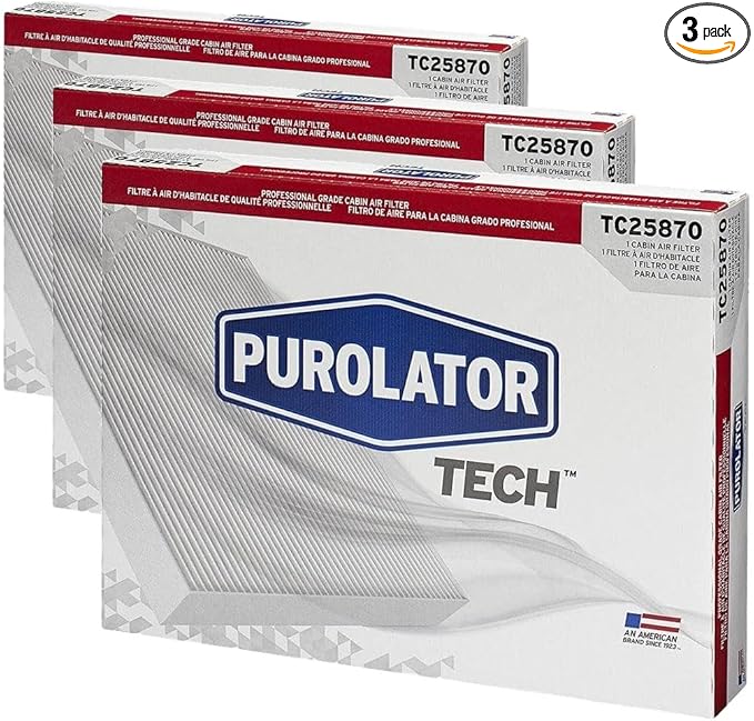 Purolator TC25870 PurolatorTECH Cabin Air Filter Compatible With Dodge Grand Caravan, Chrysler Town & Country, INFINITI Q50, G37, QX80, M35, Nissan Frontier, Armada, TITAN, NV2500 and NV3500