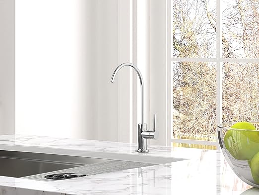 AguaStella AS09CH Chrome Stainless Steel Kitchen Water Filter Faucet RO Faucet for Most Reverse Osmosis Units or Water Filtration System in Non-Air Gap
