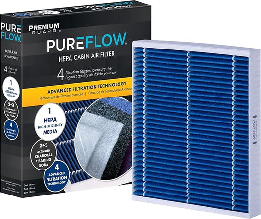 PureFlow HEPA Cabin Air Filter PC4211HX | Fits 2018-2025 Chevrolet Equinox, 2019-2025 Silverado 1500, 2016-2025 Malibu, 2020-2025 Silverado 2500 HD, 2019-2025 GMC Sierra 1500