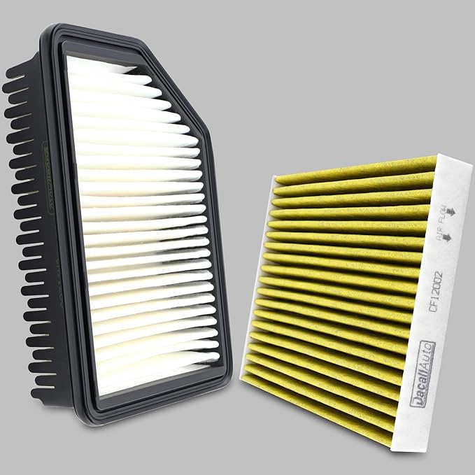 Engine & Cabin Air Filter Set for Kia Soul L4 1.6L/2.0L (2014 2015 2016 2017 2018 2019). Replace CF12002, CA11206