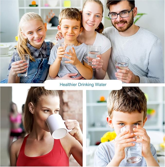 Alkaline Filter Cartridge - for Countertop and Under Sink Filtration RF-1050 | KDF 55, Carbon, Mineral Alkaline Ceramic Balls