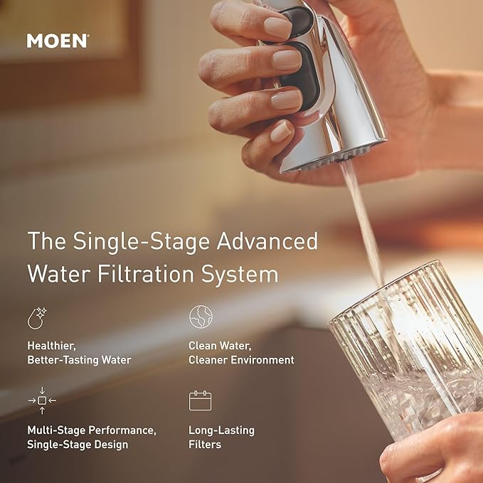 Moen Black Single Stage Under Sink Advanced Water Filtration System, F9800