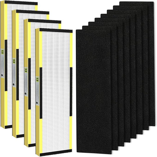 FLT4825 HEPA Filter B Replacement with Activated Carbon Pre-Filters Compatible with Guardian Air Purifier AC4825 AC4825E AC4300 AC4800 AC4880 AC4900 AC4850, 4 HEPA Filters & 8 Carbon Pre-Filters