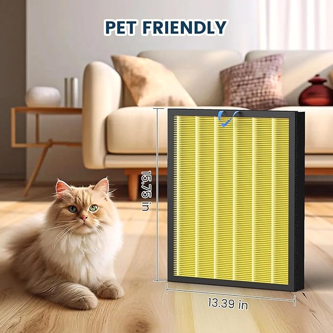 Colorfullife Vital 200S Pet Care Replacement Parts for LEVOIT Vital 200S and 200S-P, 200S-RF-PA (LRF-V201-YUS), 2 Pack, Yellow