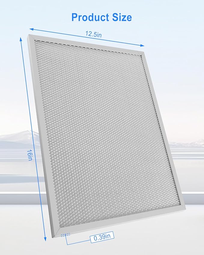 16"x 12.5"x 0.4" Post Filter Replacement Fit for Honeywell F300E F300A F50F F58F Electronic Air Cleaners Replace 50000293-002 50000293002, Not Fit for F50A/F50E, 2Pcs