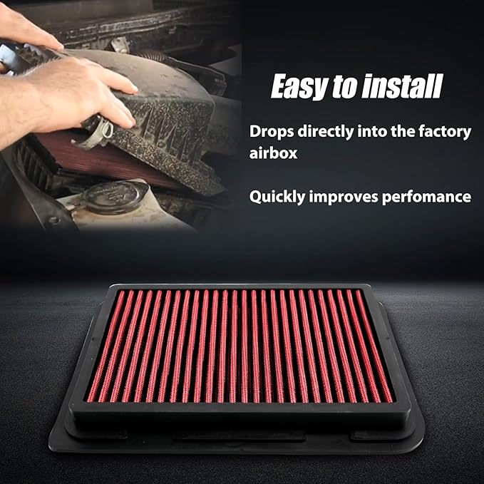 RYANSTAR RACING High-Flow Engine Air Filter 33-2360 Compatible with Pontiac Scion Toyota Washable and Reusable Improves Power and Throttle Response Designed for Lifelong Use