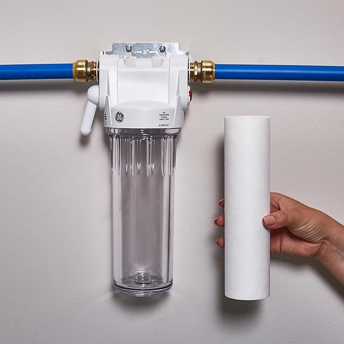 GE FXUSC Whole House Water Filter, Replacement for Water Filtration System, NSF Certified: Reduces Sediment, Rust & Other Impurities from Water, Replace Every 3 Months for Best Results, 2 Filters
