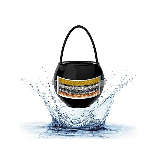 Luxury Version Bath Water Filter for Tub Faucet with Overflow,3,000 Gallons Filtration,Remove Contaminants,Chlorine,Fluoride,Hard Water Softener,Enhances Health of Skin,Hair,Nails,Relieve Eczema,Black