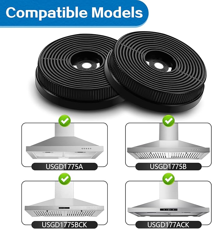 Range Hood Replacement Charcoal Filter Model (USGDCF-Y) for Tieasy Range Hood GD17 TD17