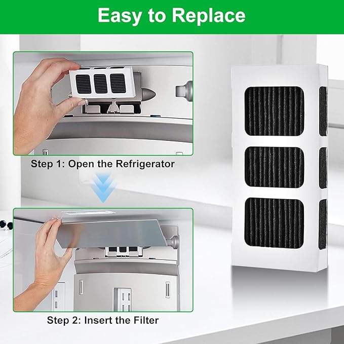6 Pack Paultra2 Refrigerator Air Filter Replacement, Compatible with Frigidaire Pure Air Ultra 2,Pure air Ultra II, refrigerator Air Filter, and Electrolux Part 5303918847, 242047805