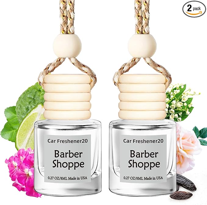 Hanging Car Air Freshener, Long Lasting Scent, Cute Air Fresheners for Women, 2 Pack Non-Toxic Essential Oil Diffuser, Made in USA