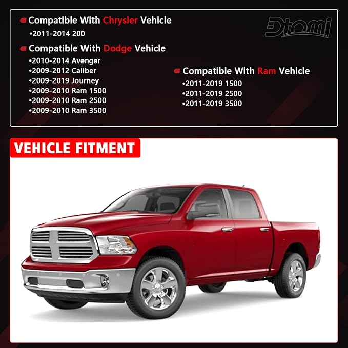 Cabin Air Filter & Filter Access Door, Air Conditioning Filter Compatible With Chrysler Dodge Vehicle 200, Ram 1500 2500 3500 2011-2019 Replaces# 68406048AA 68052292AA 68318365AA 5058693AA