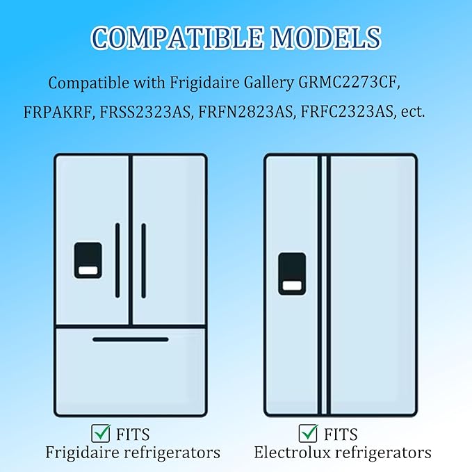 FRGPAAF2 Refrigerator Air Filter for Frigidaire PureAir AF-2 - Remove Odors with Carbon Technology - Compatible with Frigidaire Gallery Fridges, FRPAKRF, FRSS2323AS, FRFN2823AS, FRFC2323AS - 3 Packs