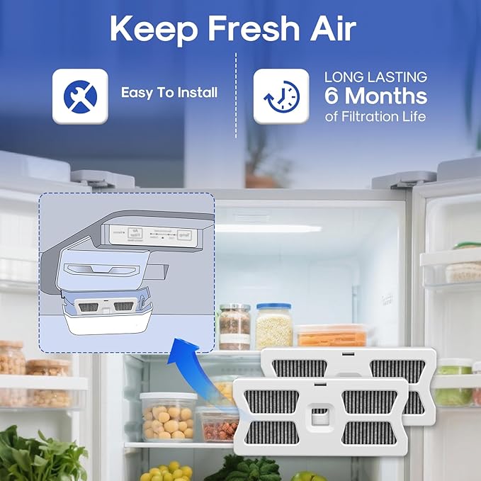 ICEPURE RAF-1 Refrigerator Air Filter Replacement for Frigidaire FRGPAAF1 PureAir Air Filter AF-1, FRGPAAF1, 4 PACK