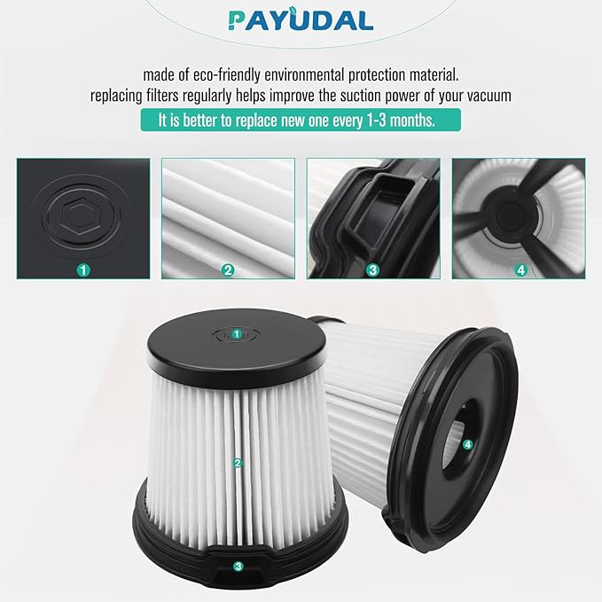 3 Pack IW3511 IW1120 HEPA Filters Replacement Parts For Shark Detect Pro Lightweight Cordless Stick Vacuum Cleaner. For Shark Detect Pro Auto-Empty System PowerFins Brushroll Portable Handheld 2-In-1.