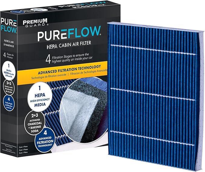 PureFlow HEPA Cabin Air Filter PC99273HX | Fits 2017-2022 Kia Niro, 2017-2019 Hyundai Ioniq, 2019-2022 Kia Niro EV
