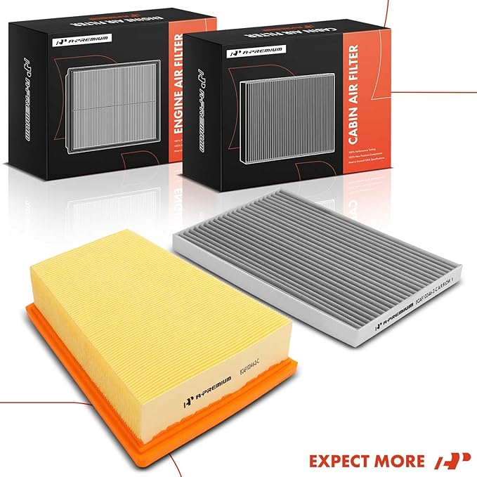 A-Premium 2-PC Engine & Cabin Air Filter with Activated Carbon Compatible with Nissan Sentra 2007-2012 2.0L