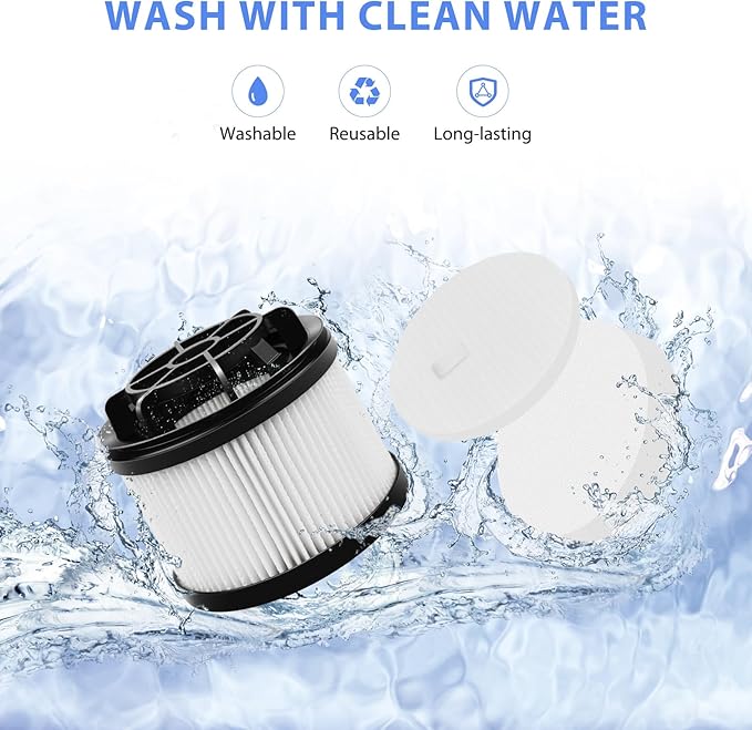 15 Pack LVAC-200 White Vacuum Cleaner Replacement Filter For LEVOIT Cordless Vacuum Cleaner, For Levoit LVAC-200 Cordless Stick Vacuum, Model LSV-V201-WUS