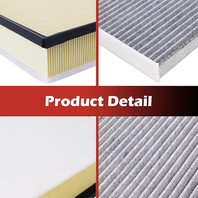 CA10835 Engine Air Filter and CF10285 Cabin Air Filter kit Compatible with 2010-2023 Lexus GX460 4.6L 2010-2024 Toyota 4Runner Replaces 17801-38050 87139-YZZ16