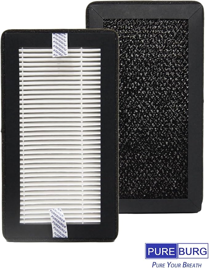 PUREBURG Replacement Filter Compatible with EyeVac Air 2-in-1 Air Purifier & Touchless Vacuum, 6-Pack H13 HEPA Activated Carbon 3-Stage Filtration