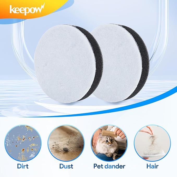 KEEPOW 2 Pack NEU100 Vacuum Filters for Eureka Airspeed Compact Bagless Upright Vacuum Cleaner NEU100, NEU10AE4, NEU10AE5, NEU10AE2, NEU102 Series, Part #E0106