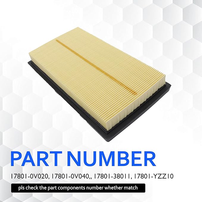 17801-77050 Engine Air Filter Compatible with Lexus ES300h, NX350h, Subaru BRZ, Toyota 86, Avalon, C-HR, Camry, Corolla Cross, Crown Signia, GR86, Grand Highlander, Mirai, RAV4, RAV4 Prime