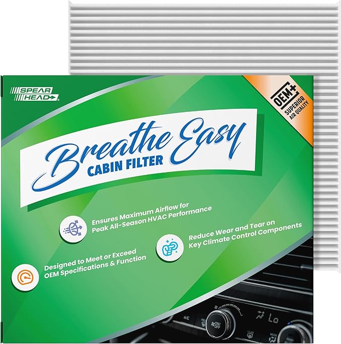 Spearhead OEM+ Particulate Breathe Easy Cabin Filter | Fits Select 2009-2025 Acura/Honda Like OEM | Provides Max Airflow & Enhanced Performance (BE-182P)