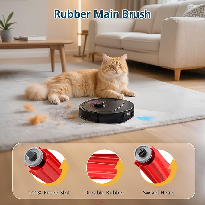 26 Pack Replacement Accessories for Roborock QV 35A / QV 35S Robot Vacuum, 2*Main Brush, 6*Side Brush, 4*Filters, 6*Mop Pads, 6*Dust Bag, 2*Tools