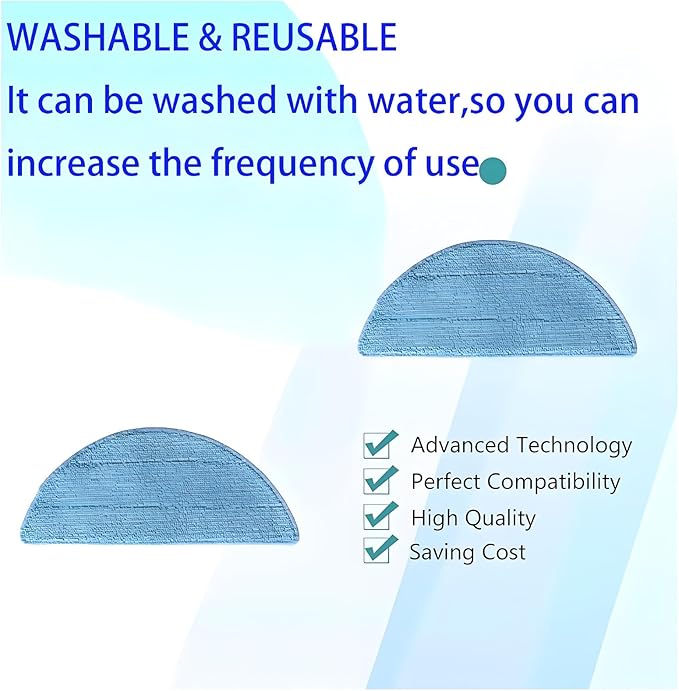 Replacement Accessories Kit For ILIFE A12 pro / V9 / V9 Pro Robot Vacuum,parts 4 Side Brushes 3 Mop Pads 3 Hepa Filters 3 dust bags