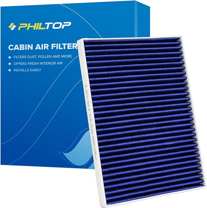 PHILTOP HEPA Premium Cabin Air Filter w/Dual Activated Carbon, Compatible with CF11663 Chevrolet Traverse 2009-2017, GMC Acadia 2007-2016, Acadia Limited 2017, Buick Enclave 2008-2017