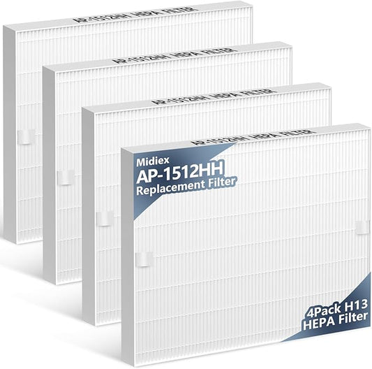 4 Pack AP-1512HH Air Purifier Replacement Filter for Coway Airmega AP-1512HH and Airmega 200M air Purifier, H13 True HEPA for AP1512HH Filter Replacement