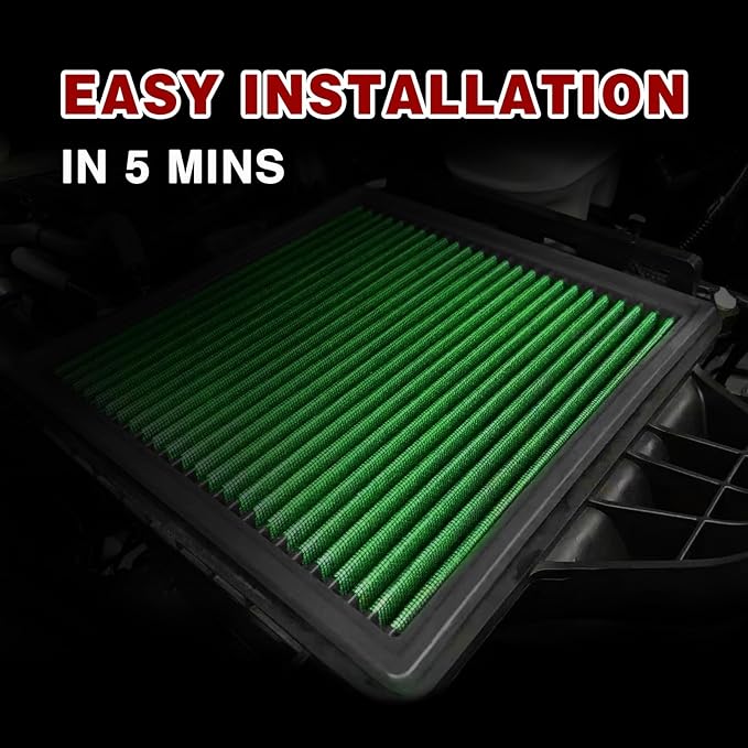 High Performance Engine Air Filter Washable & Reusable Increase Power Compatible with 1999-2020 GMC: Escalade, Avalanche, Cheyenne, Silverado, Suburban, Tahoe, Sierra, Yukon
