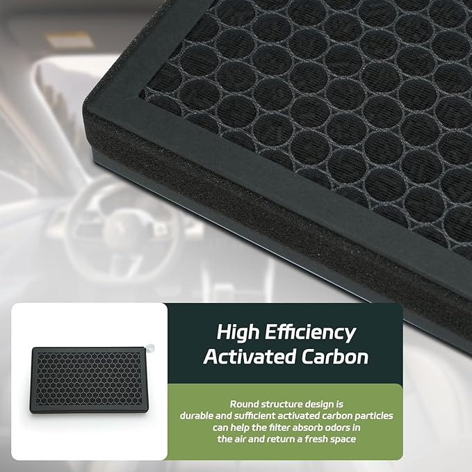Tesla Model 3 Model Y Replacement Air Filter, 2 Pack 3-in-1 Ture HEPA Cabin Air Filter Replacement, Tesla Model 3 Model Y Accessories (2016-2025)