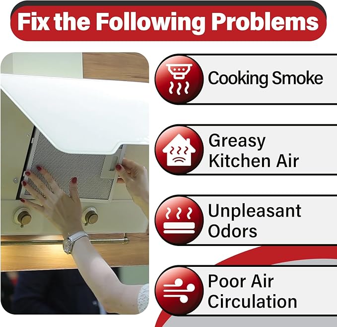 12 Pcs Range Hood Charcoal Filter Compatible with Broan-NuTone 43000 Series Range Hood, Replace Part Number BP58, 7.75" x 10.5" Charcoal Filter, Effectively Absorb Kitchen Fumes