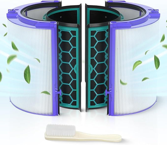 TP04 Replacement Filter | 360° Combi Glass HEPA & Activated Carbon Filter | Compatible with Dyson HP04, TP04, DP04, TP05, DP05 Air Purifi-er | Perfect Fit & Reliable | Easy to Install