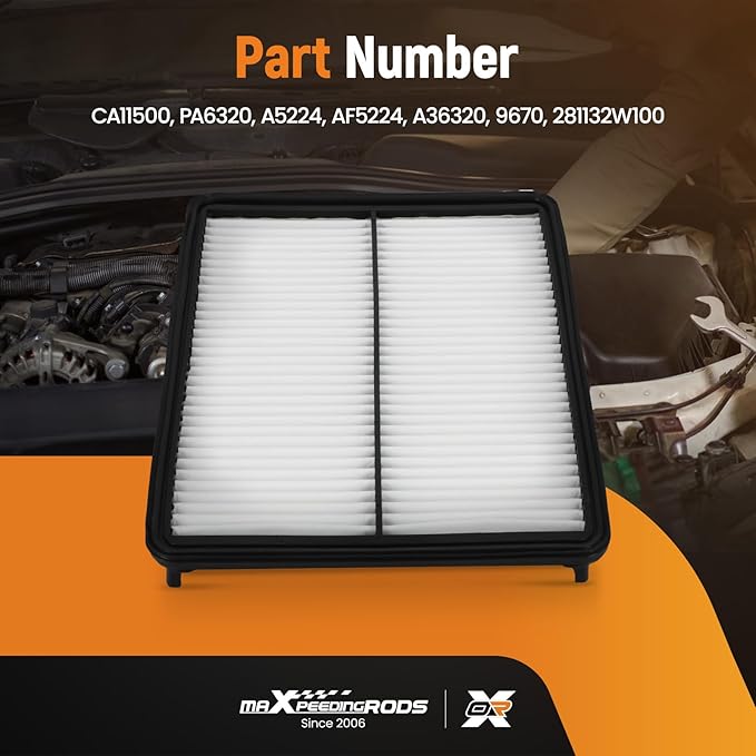 maXpeedingrods CA11500 281132W100 Engine Air Filter Fit for Hyundai Santa Fe 3.3L 2013-2018, Sport L4 2.0L/2.4L 2013-2016, for Kia Santa Fe XL 3.3L 2013-2019, Sorento L4 2.4L/V6 3.3L 2014-2015