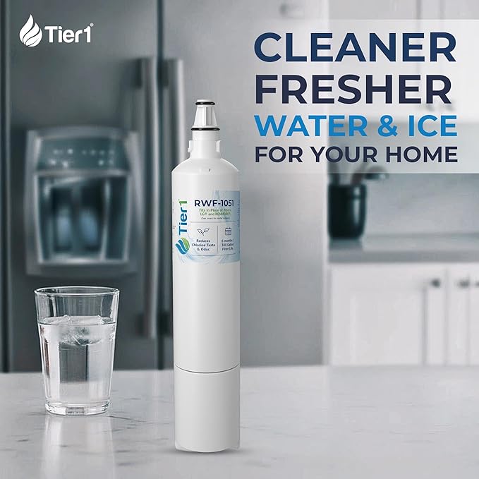 Tier1 RWF1051 5231JA2006A Refrigerator Water Filter | Replacement for LG LT600P & Kenmore 9990 | Fridge Filter Lasts up to 6 Months | Easy Install | Odor Control | Enjoy Great Tasting Water & Ice