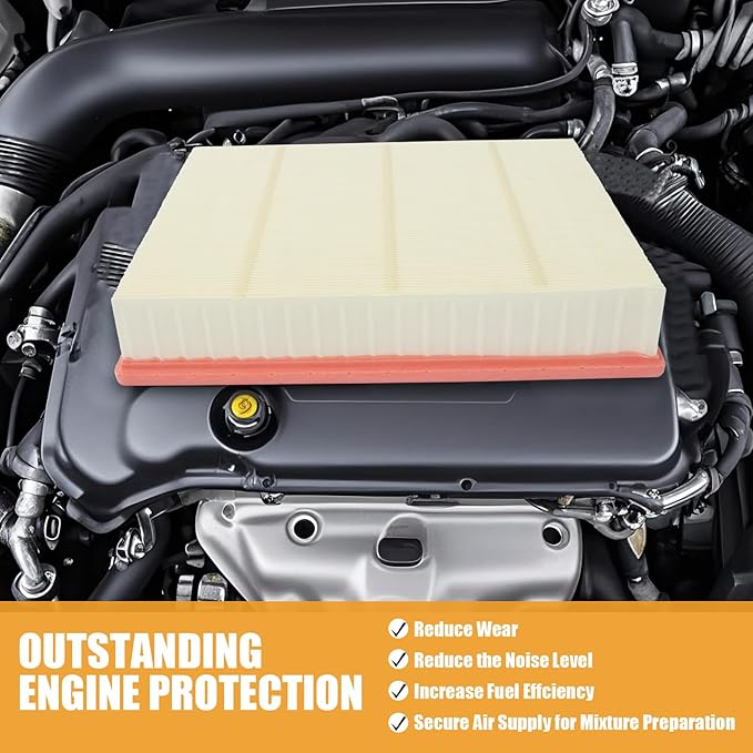 Engine Air Filter Replacement 25313348 for Chevrolet Silverado 1500 5.3L 1999-2017,for Tahoe 5.3L 2000-2019,for Silverado 2500 HD 6.0L 2001-2019,for Silverado 1500 4.8L 1999-2013