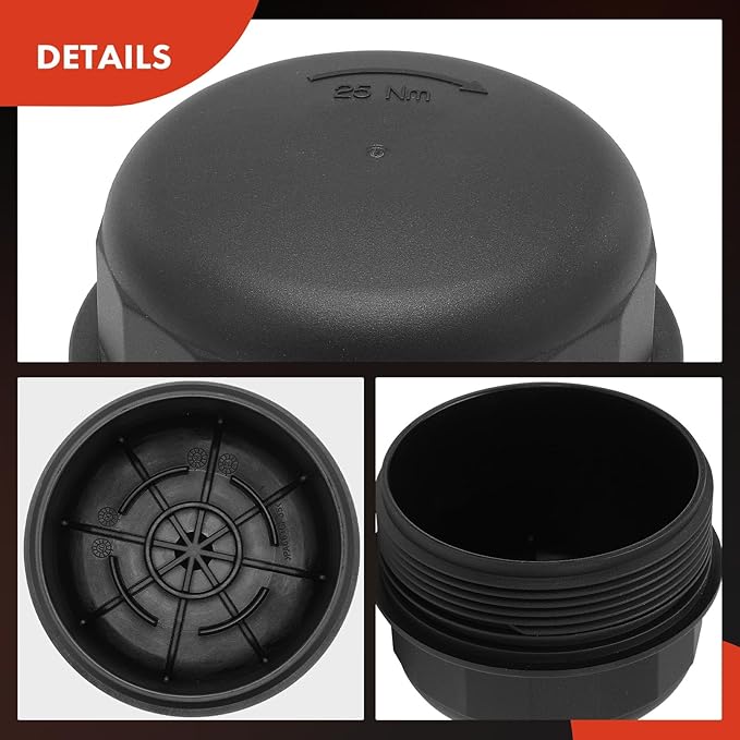 A-Premium Oil Filter Housing Cap Assembly Compatible with Hyundai Sonata 2006-2007, Santa Fe 2007-2009, Azera 2006-2010, Veracruz 2008, Entourage & Kia Sorento, Sedona, Amanti
