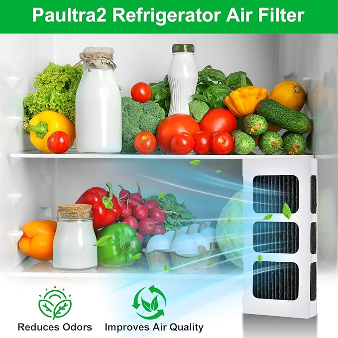 6 Pack Paultra2 Refrigerator Air Filter Replacement, Compatible with Frigidaire Pure Air Ultra 2,Pure air Ultra II, refrigerator Air Filter, and Electrolux Part 5303918847, 242047805