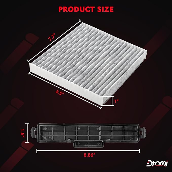 Cabin Air Filter & Filter Access Door, Air Conditioning Filter Compatible With Chrysler Dodge Vehicle 200, Ram 1500 2500 3500 2011-2019 Replaces# 68406048AA 68052292AA 68318365AA 5058693AA