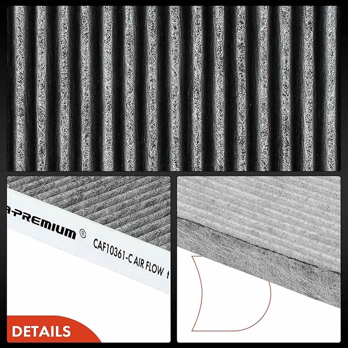 A-Premium Cabin Air Filter with Activated Carbon Compatible with Chevrolet Cobalt 2005-2010, HHR 2006-2011 & Pontiac G5 2007-2010 & Pursuit 2005-2006 & Saturn Ion 2003-2007, Replace# 52493319