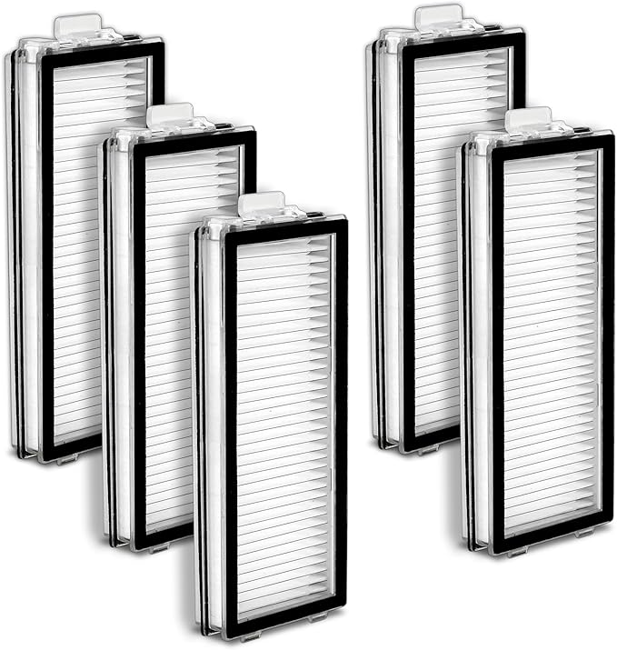 (5 Pack) Qrevo Master Replacement HEPA Filters Compatible with Roborock Qrevo Master/Qrevo Slim Robot Vacuum, Filter Kit, Filters Accessories Kit, Vacuum Filter, Upright Filters, Canister Filters