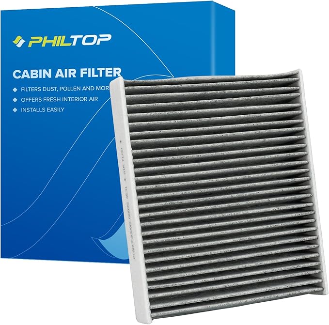 PHILTOP Cabin Air Filter w/Activated Carbon, Compatible with CF12436 Subaru Outback 2020-2025, Crosstrek 2018-2023, Ascent 2019-2025, Impreza 2017-2023, Legacy 2020-2025