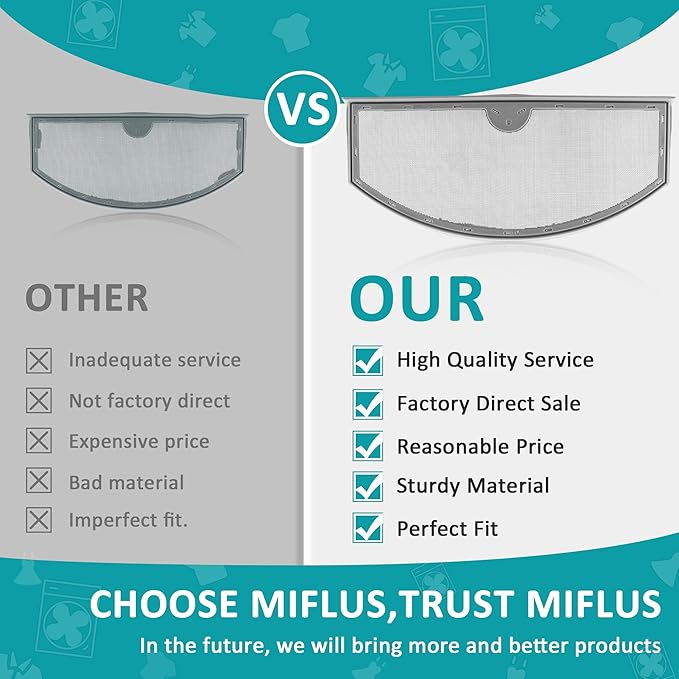 GTD42EASJ2WW GTD33EASK0WW GTX22EASK0WW GTD65GBSJ3WS Dryer Lint Screen Replacement WE03X23881 Compatible for GE Hotpoint,Dryer Filter Lint Screen and Brush by MIFLUS