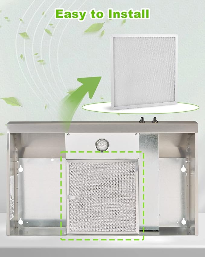 S99010467 99010467 Range Grease Hood Filter Replacement for Broan BXT1 Nutone AR1 Series, 11.5 x 11.5 x 0.38 Inches, Aluminum, 1 Pack