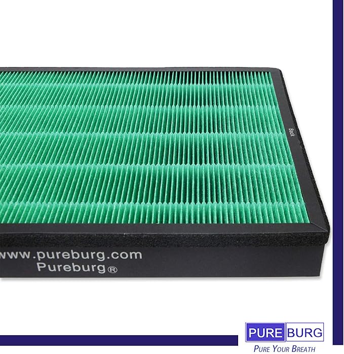 PUREBURG Replacement Filter Set Compatible with Coway Airmega 400 400S Air Purifier,1-Pack (2 Filters) H13 HEPA Activated Carbon MAX2 3-Stage Filtration