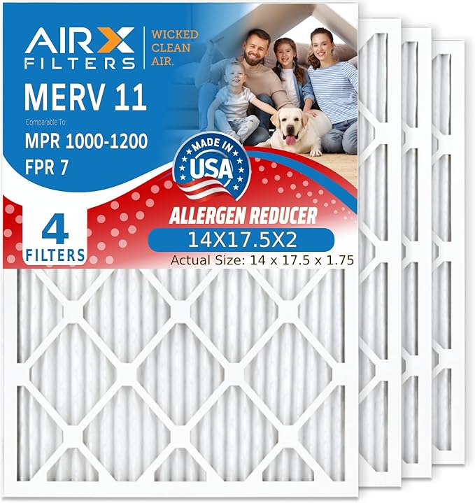 AIRX FILTERS WICKED CLEAN AIR. 14X17.5X2 Air Filter MERV 11 Compatible with The Updated Style Honeywell DR90 & DR120 Filter